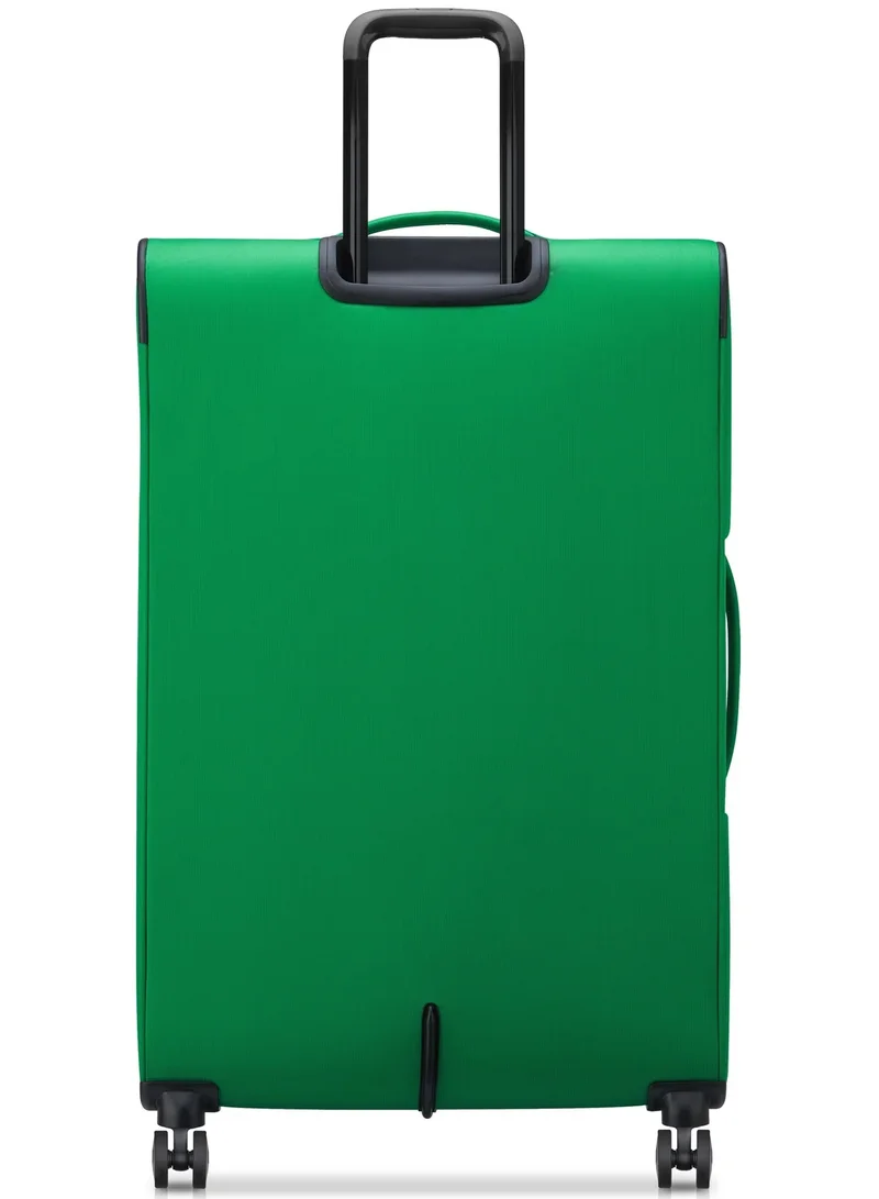 United Colors Of Benetton  Color Block 81 Cm 4-Double Wheeled Softside Expandable Check-In Luggage Trolley Case - Green  | Best Price UAE